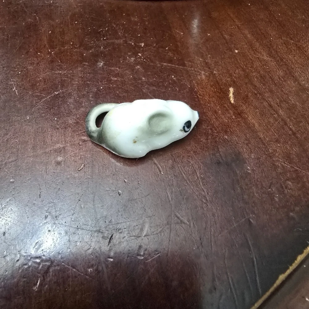 Vintage White Mouse Figurine - Picture 3 of 6